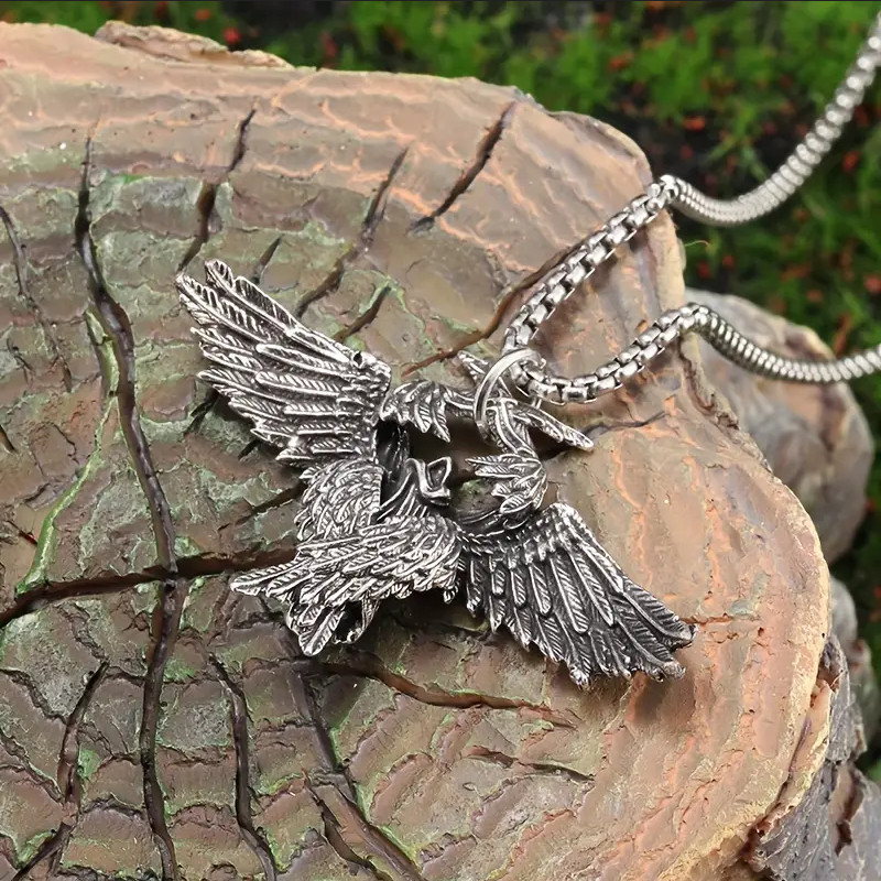Celestial Seraphim Jewelry Vintage Silvery Winged Angel Sexy Pendant Necklace
