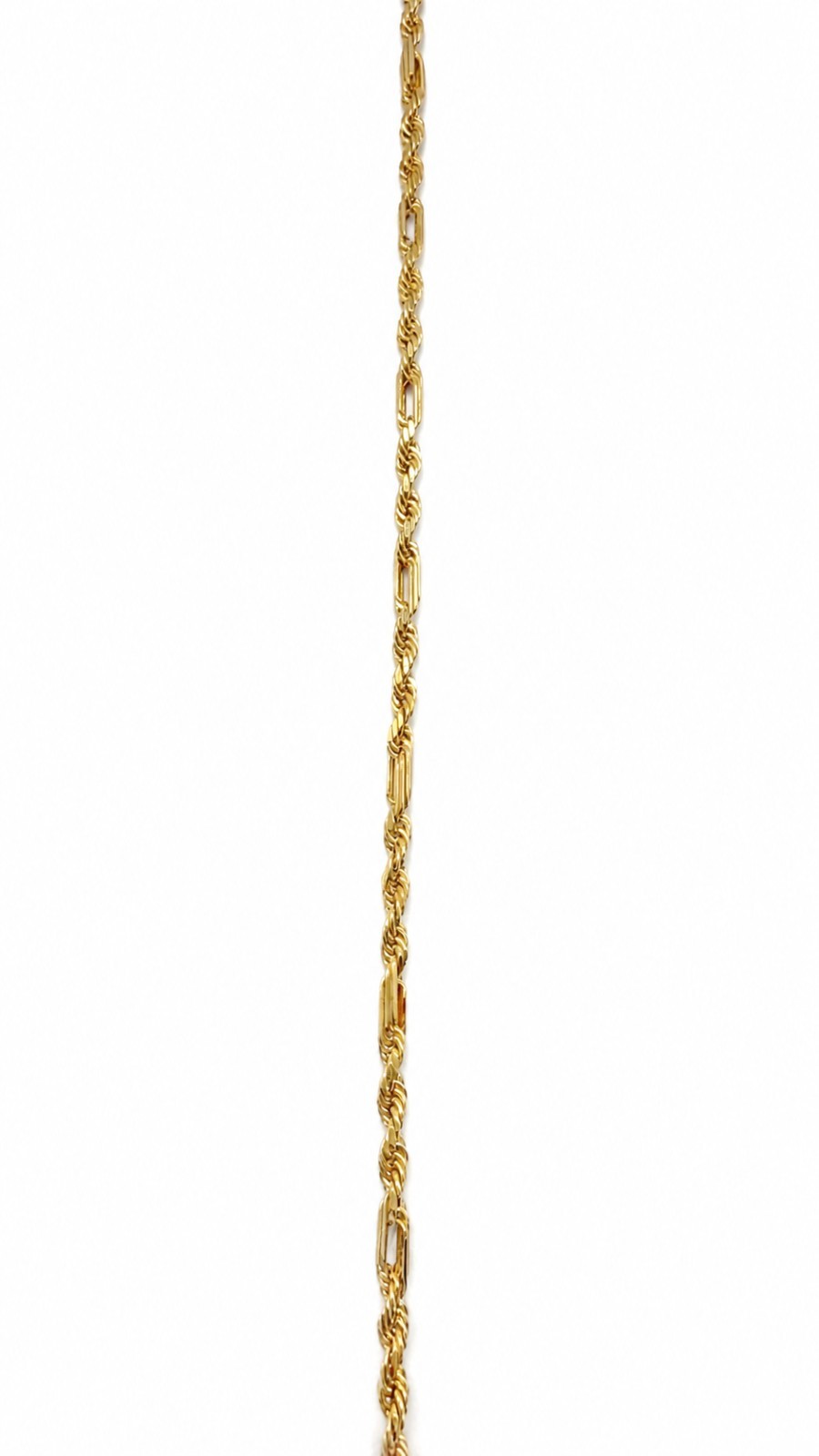 10K Solid Gold Figaro Rope Chain 20″- Torsal Figaro Oro Solido 10k 50cm Unisex