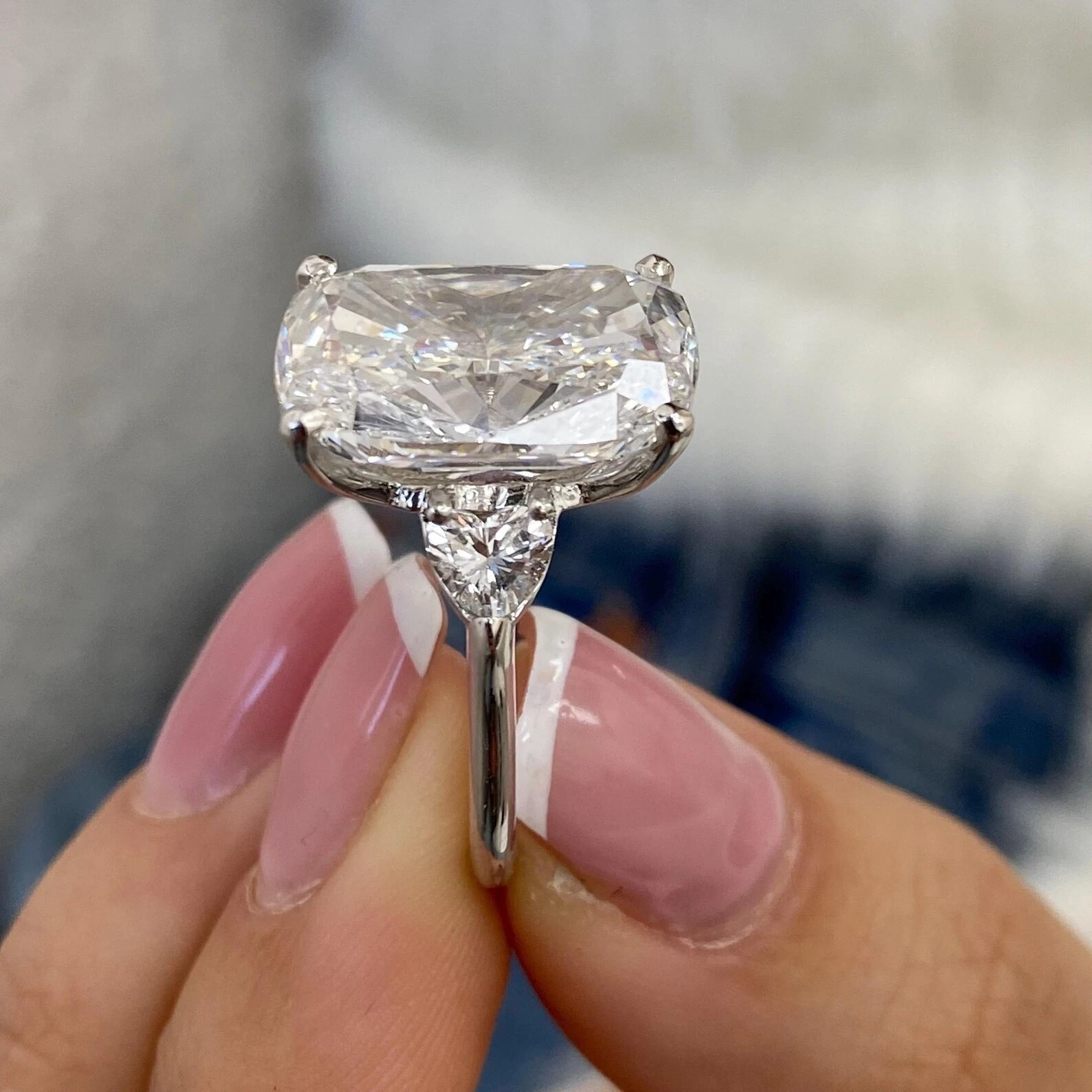 RARE 10.00 Ct Certified Cushion Diamond Solitaire Ring 925 Silver Great Shine