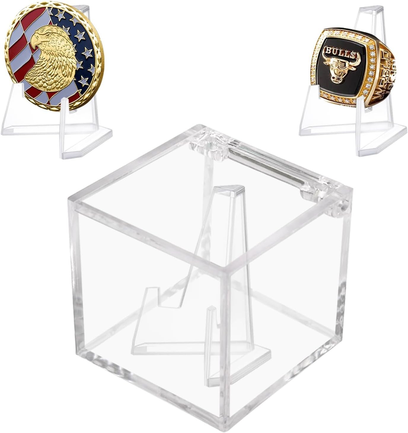 Championship Ring Display Case Clear Acrylic Championship Ring Holder Box 2.36″