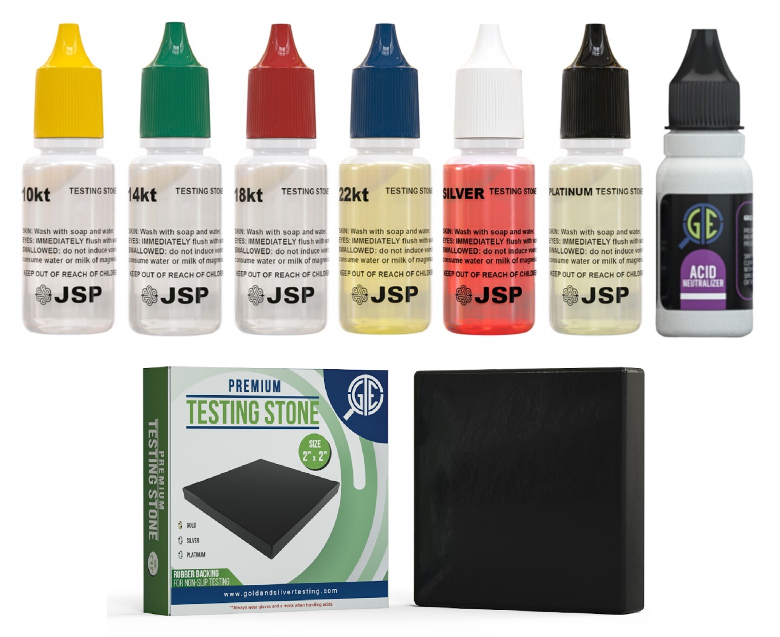 Gold Silver Jewelry Acid Testing Kit Tester Test Neutralizer JSP Stone PuriTEST