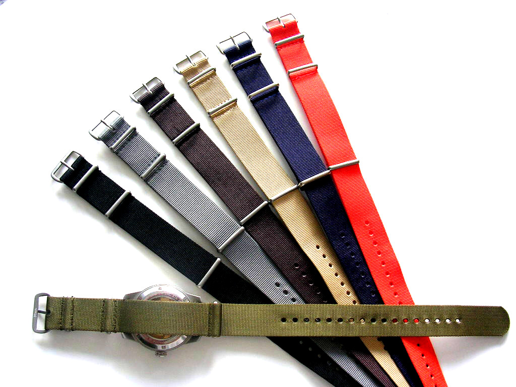 22mm Bond stripe NATO G10 Ballistic nylon watchband RAF strap IW SUISSE 18 20 24