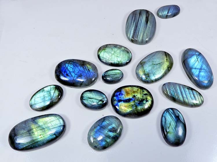 Natural Multi Flash Labradorite loose Cabochon Oval Gemstone Wholesale Lot