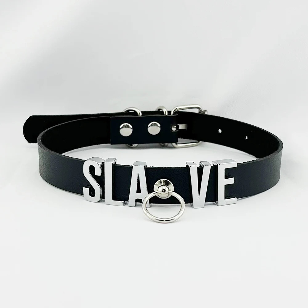 Collar BDSM Gift Pu Leather Custom Choker Necklace Punk DIY Chocker Party M7