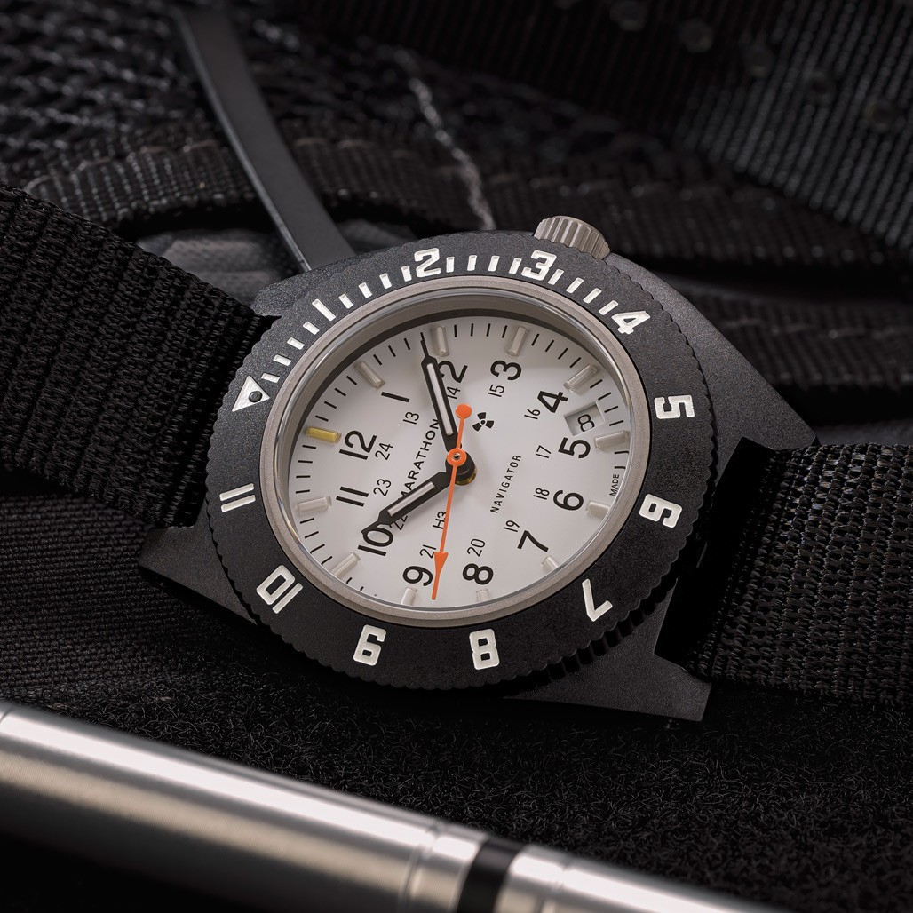 Marathon Navigator x Islander Ltd Edition # 38/250 WHITE Dial BLUE/ORANGE tubes