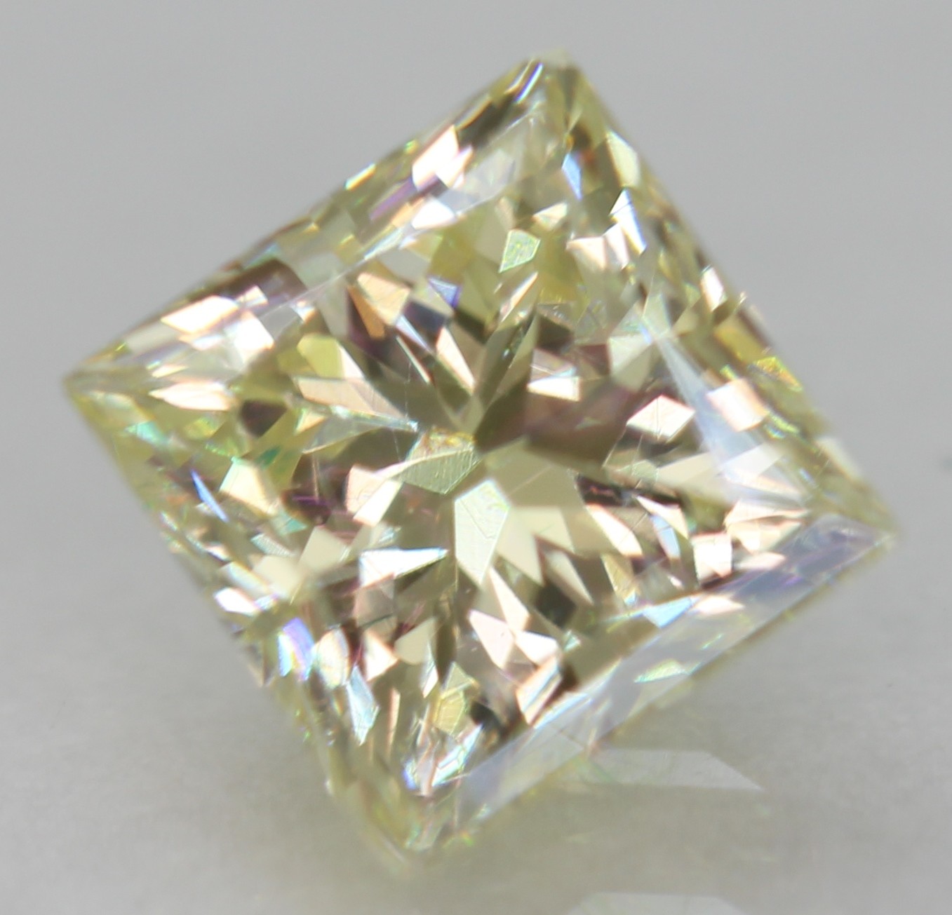 0.61 Carat L VS1 Princess Natural Enhanced EARTH MINED Diamond 4.54X4.38mm VIDEO