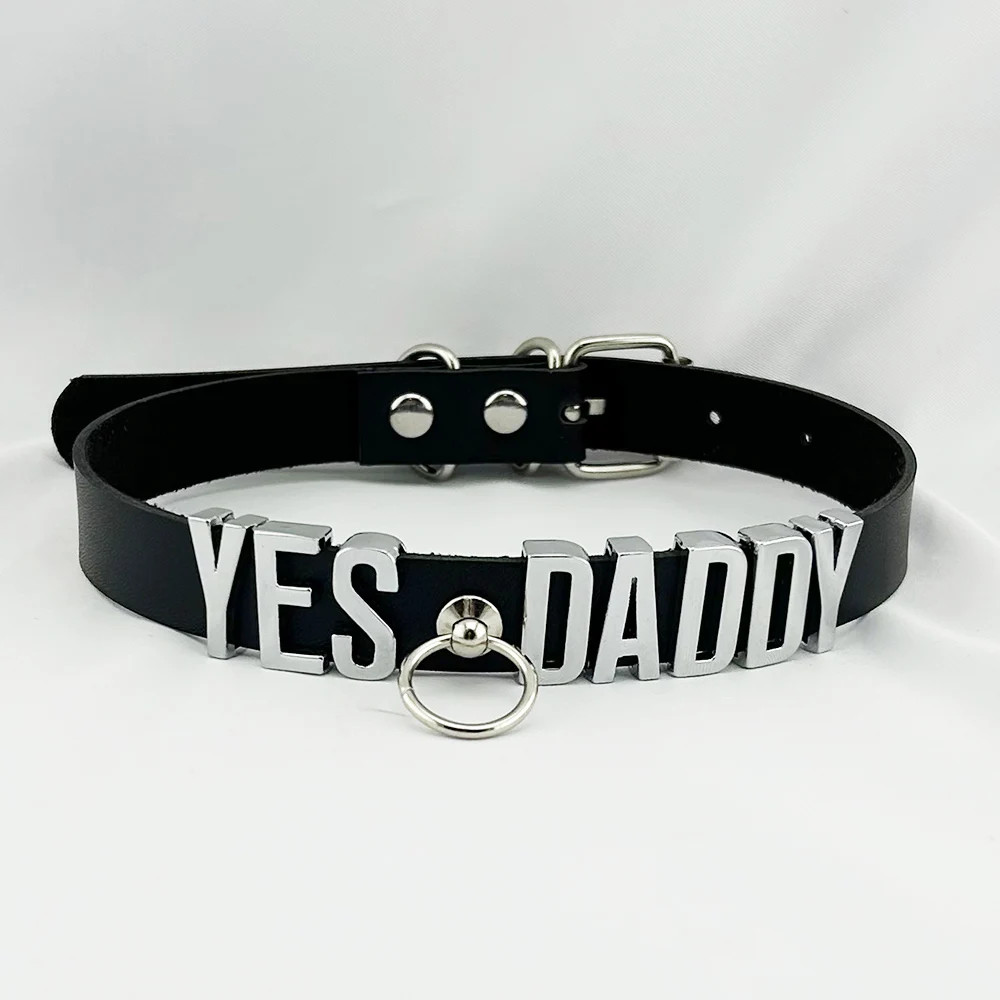 Collar BDSM Gift Pu Leather Custom Choker Necklace Punk DIY Chocker Party M7