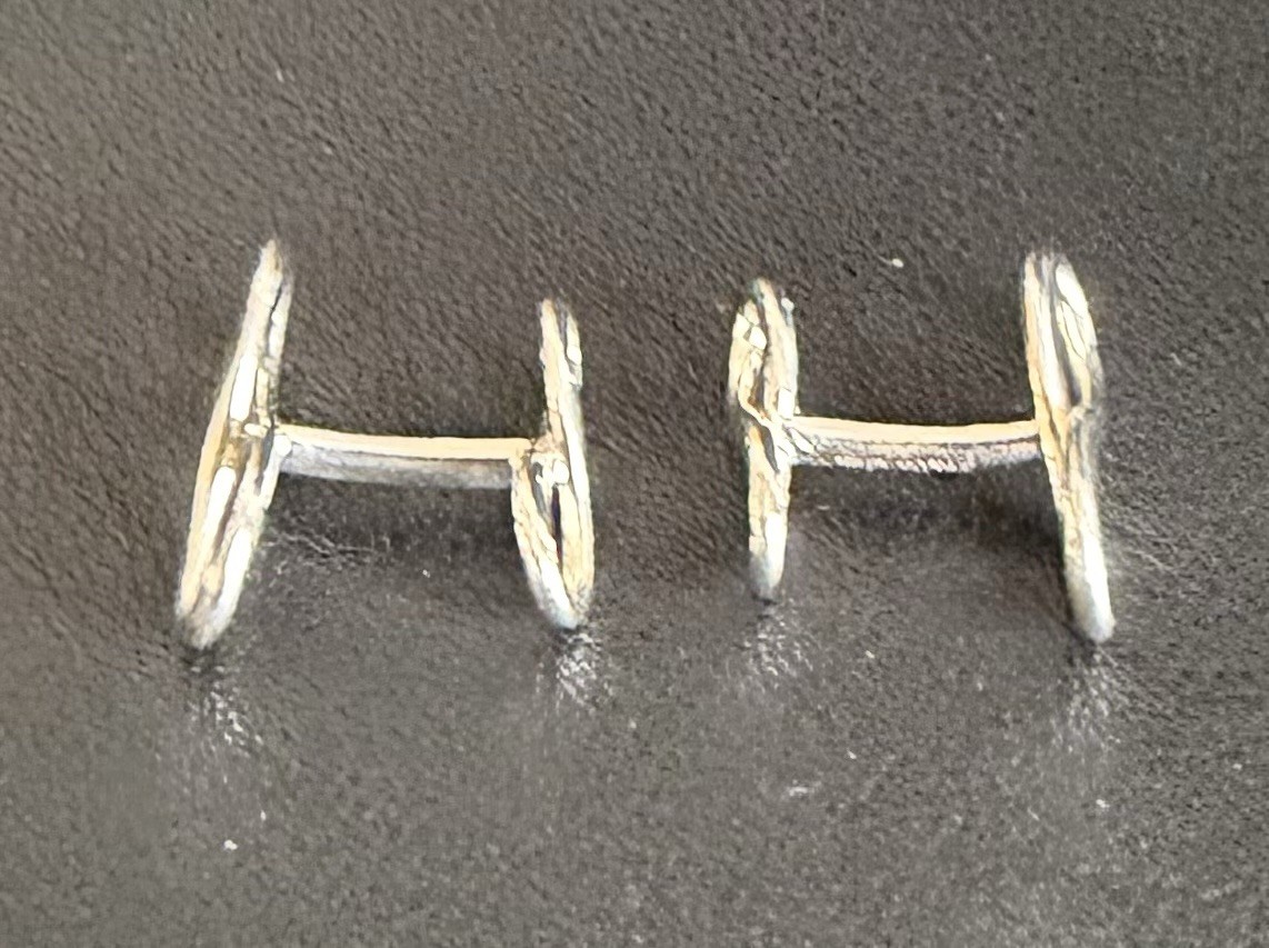 Tiffany & Co. Infinity Symbol Sterling Silver Fixed Back Cufflinks for Men