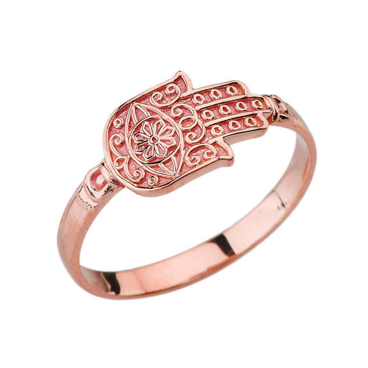Gold Hamsa Ring (Available in Yellow/Rose/White Gold)