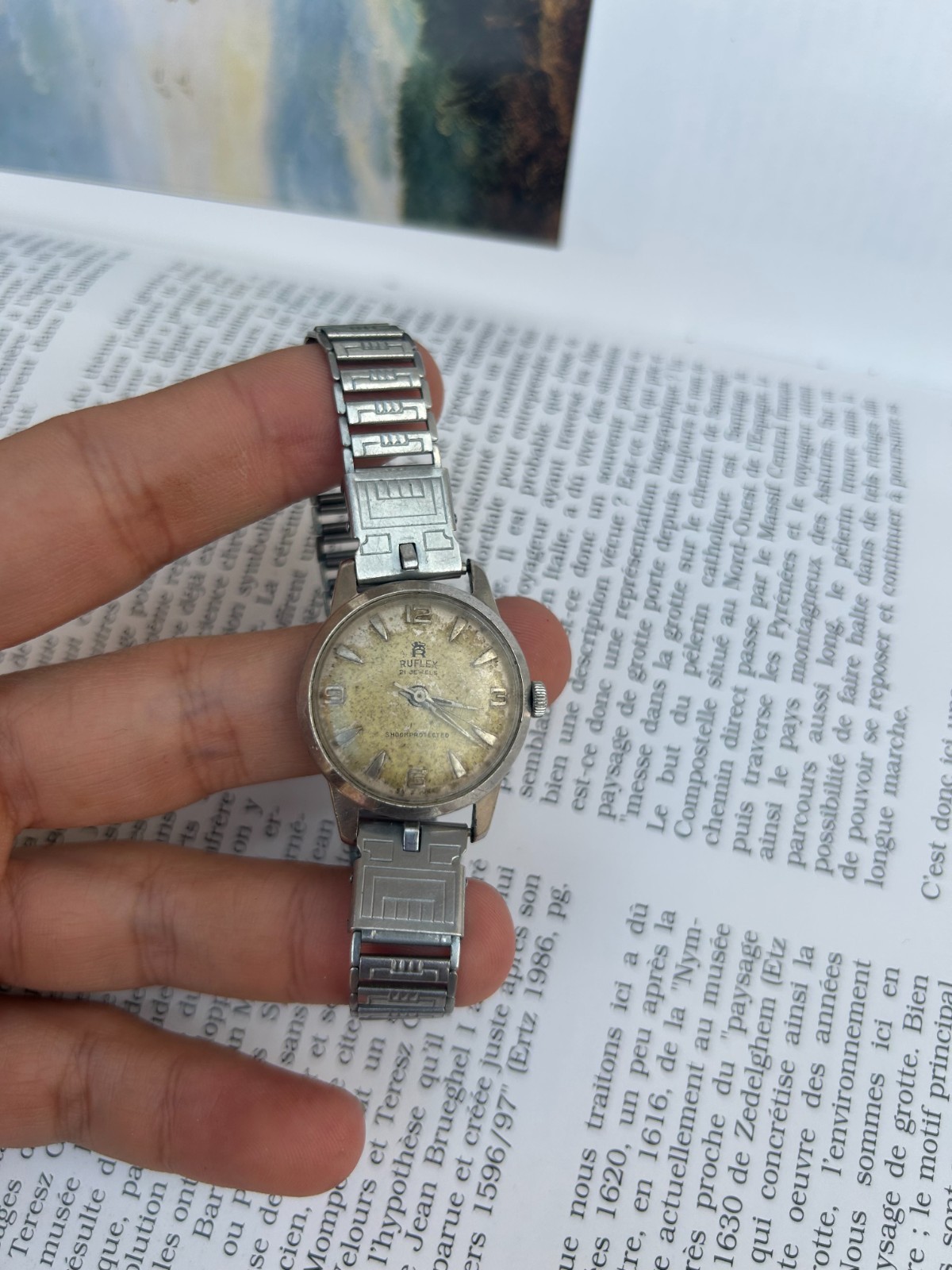 Ruflex Vintage Watche Mechanic Handwind 21 Jewles 50’s Rare Wristwatch
