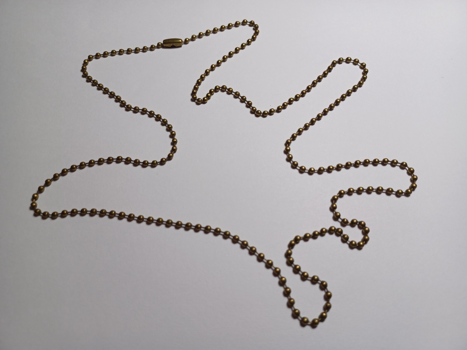 30″ Antique Copper 2.4mm Ball Bead Stylish Military Dog Tag Chain Necklace