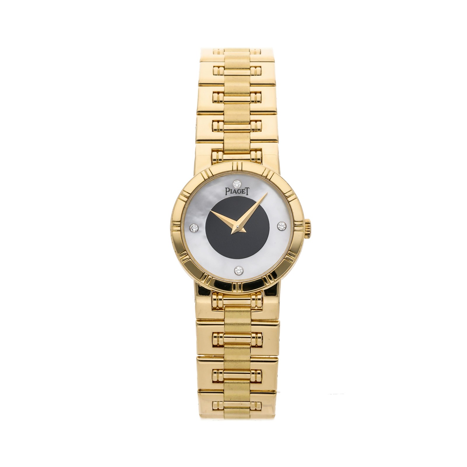 Piaget Dancer Gold Quartz 23mm MOP Diamond Bracelet Watch 80563K81