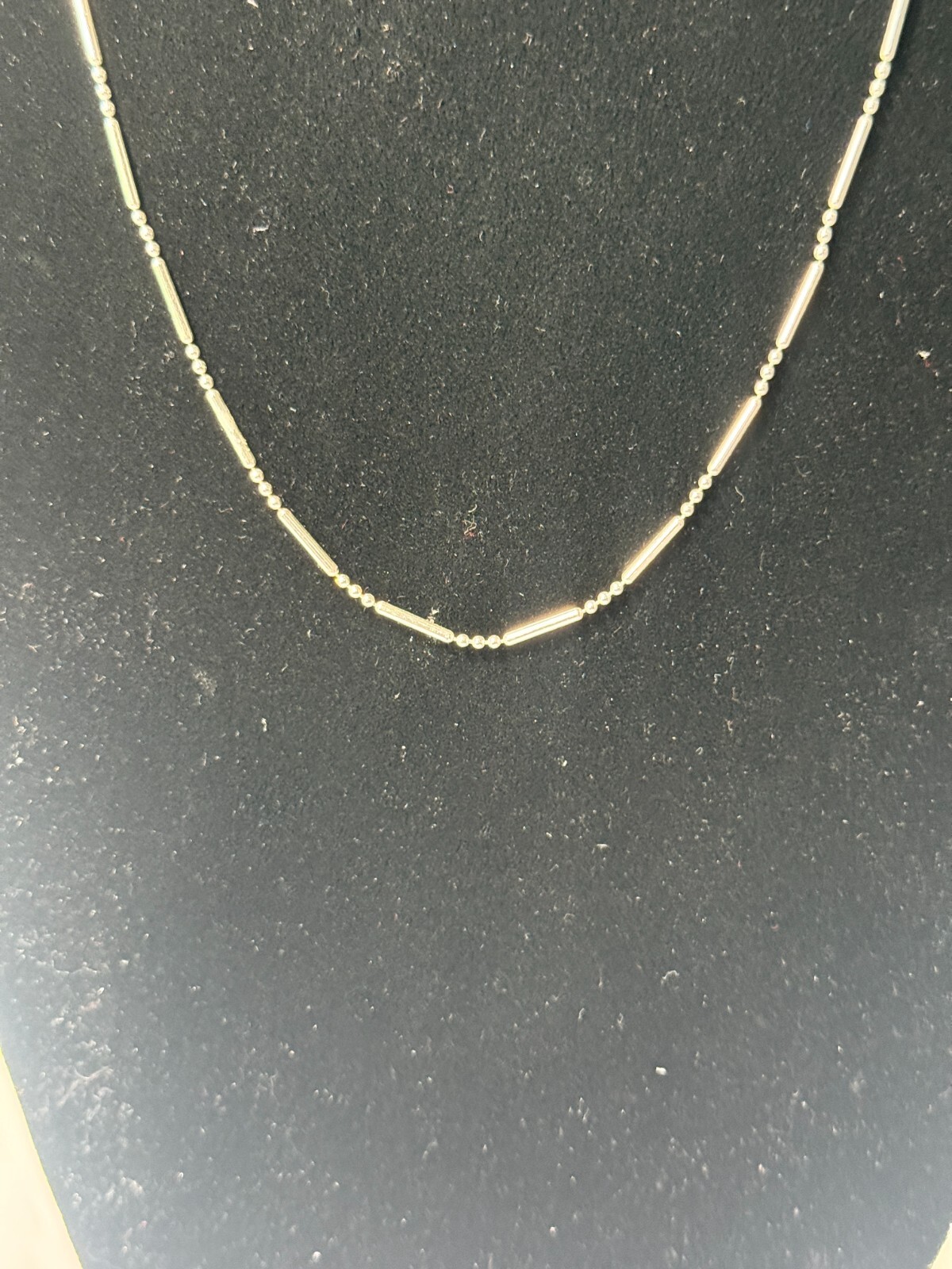 Vintage Savant’s Sterling Silver 925 Bar and Bead Ball 29.5″ Necklace Unisex