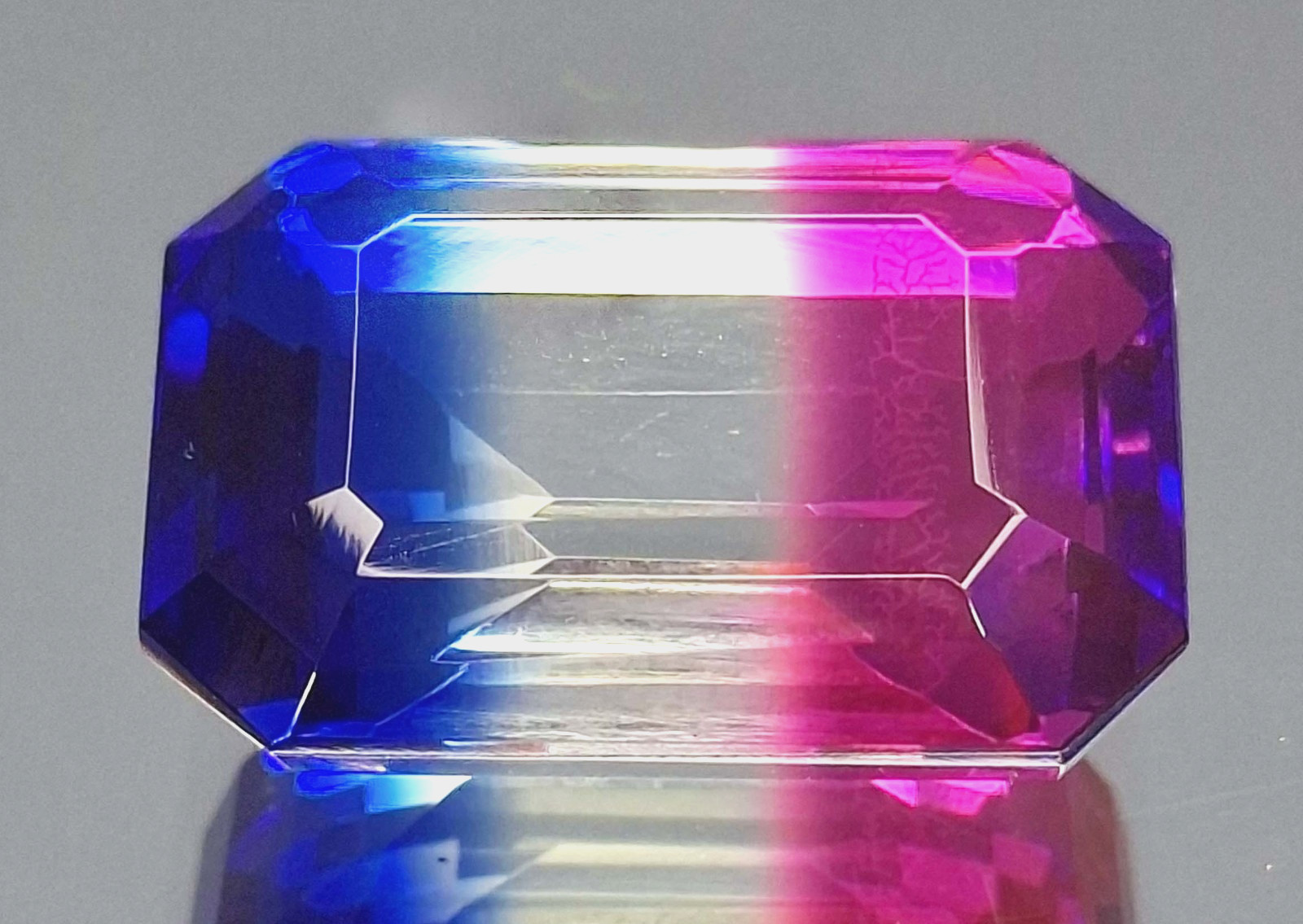 Bicolor Tourmaline Emerald Cut 50-52 Ct Fantastic Natural Loose Gemstone SP315