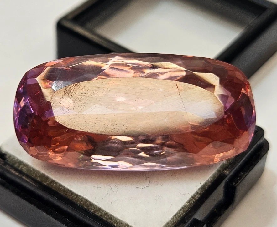 Long Cushion 80+ Ct Metallic Colour Zircon CERTIFIED Loose Gemstone