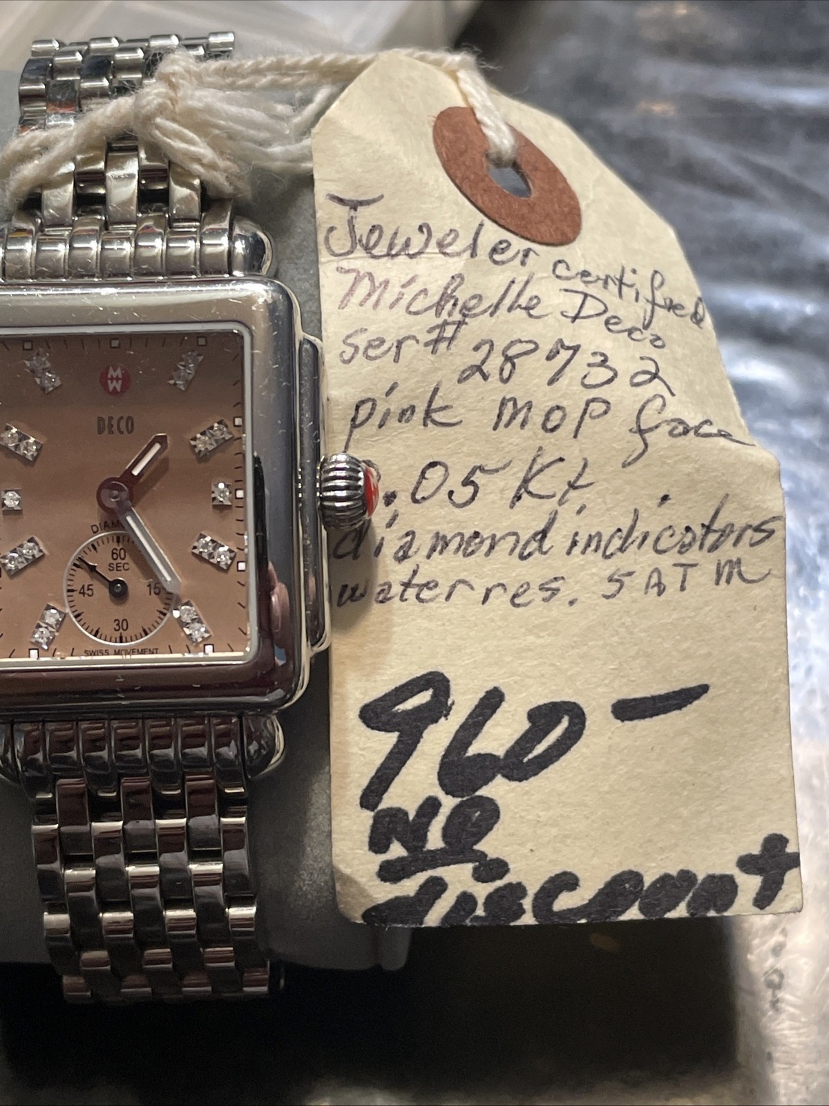 MICHELE Deco Madison Diamond Dial MWW06T000141 Ladies Watch