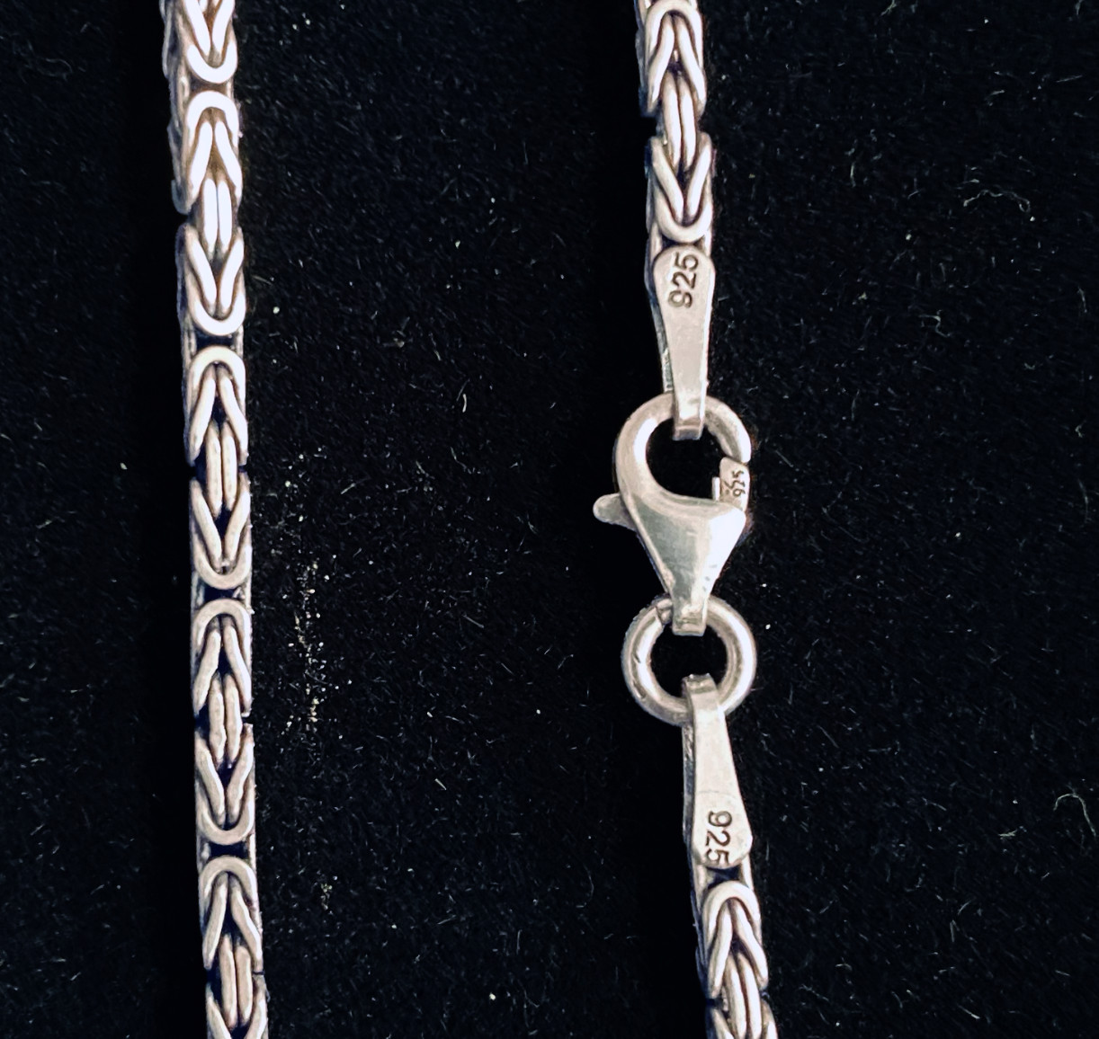 Real Solid 925 Sterling Silver Byzantine Rope Chain Necklace 2mm 26″ Length 13g