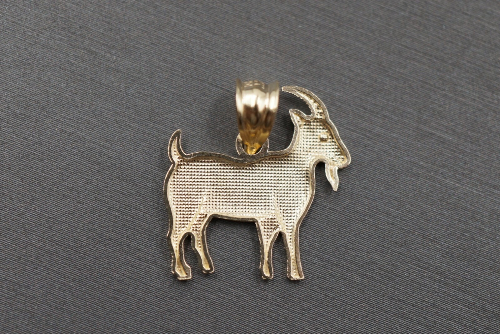 10K Solid Yellow Gold 0.75″ Small Goat Charm Pendant.