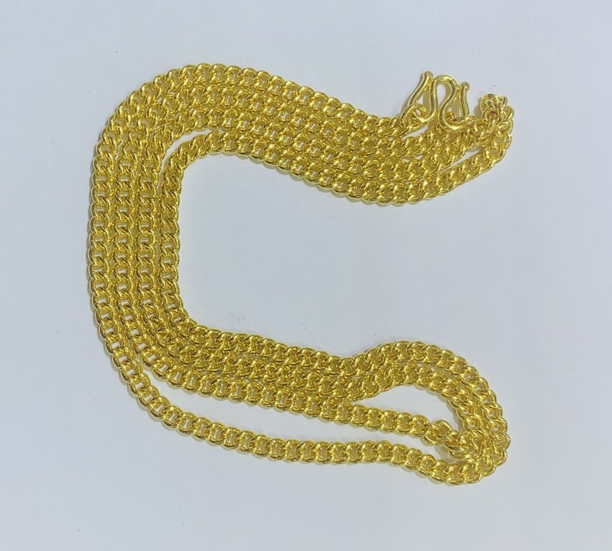 24K Solid Yellow Gold Handmade Miami Link Necklace 31.38Grams28+ Inches(1.7x3mm)