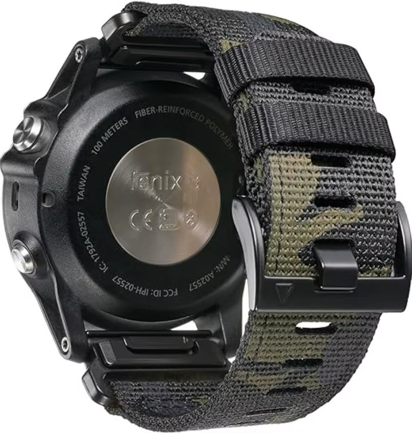 QuickFit 22mm 26mm Army Nylon Strap For Garmin Fenix 7 7X 6X Pro/Epix Pro Gen 2