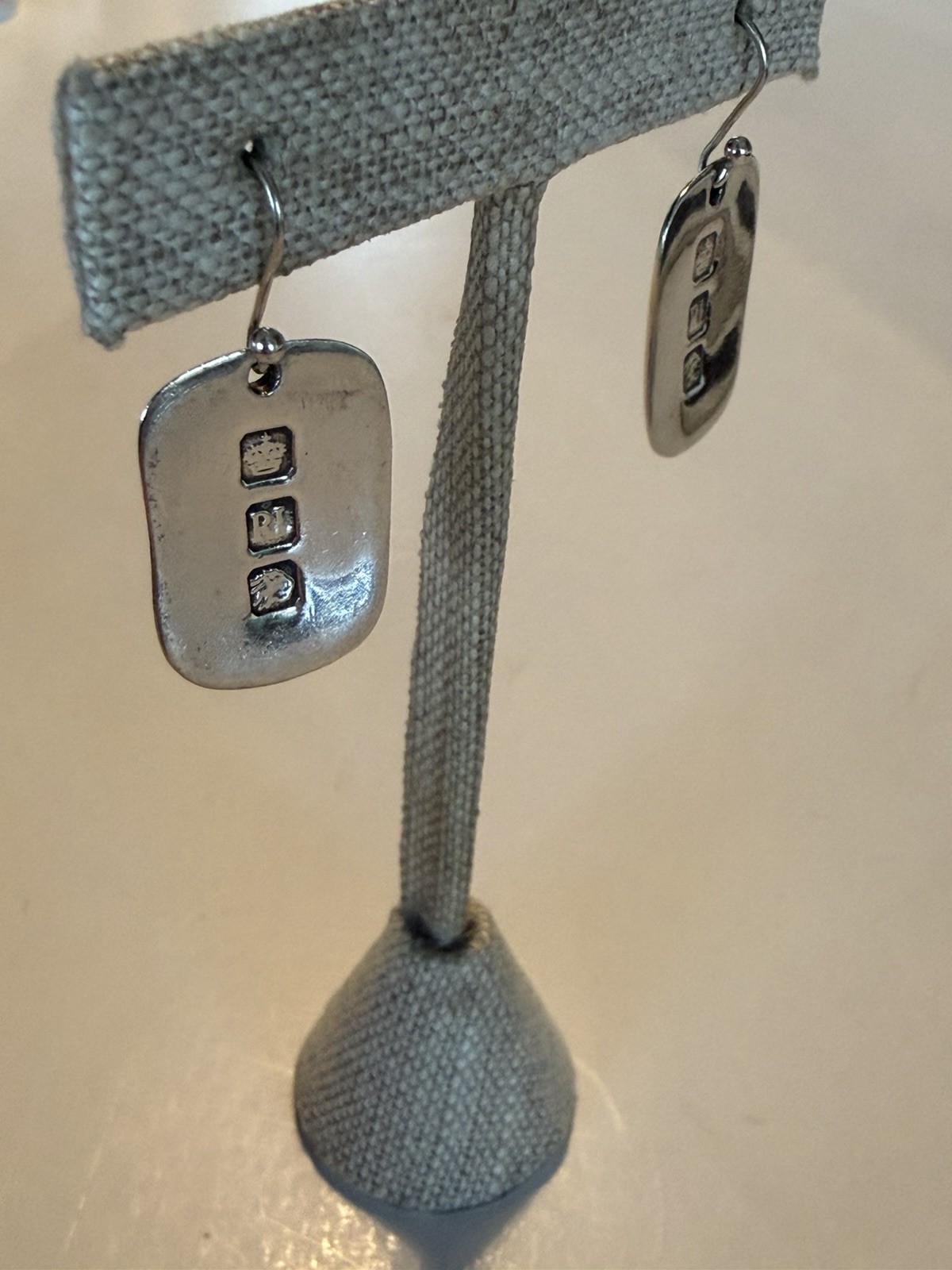 RL Ralph Lauren Sterling Silver Ingot Pierced Dangle/Drop Earrings