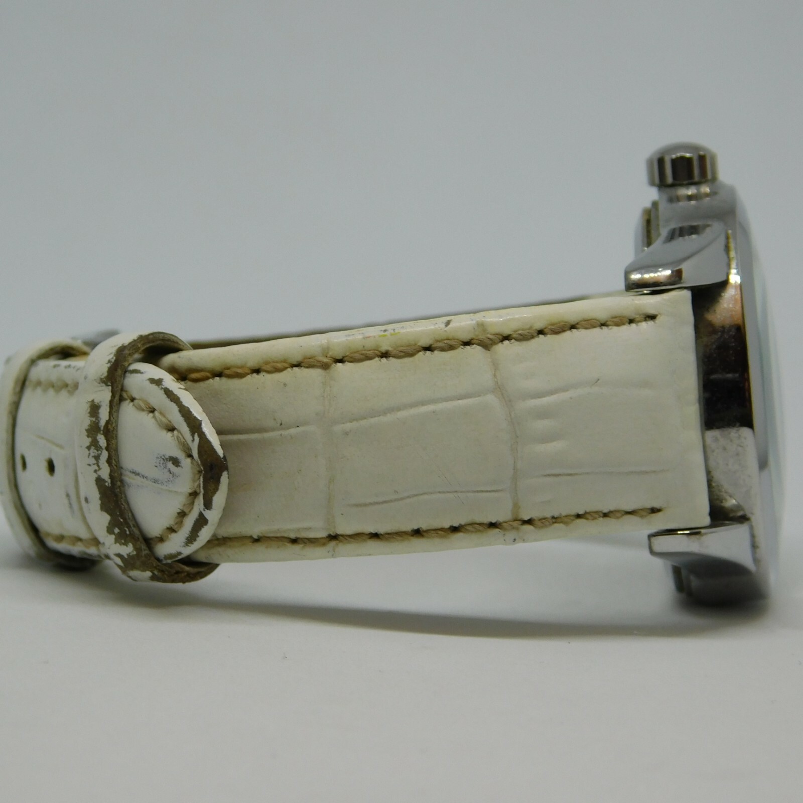 Pastorelli Silver Tone Genuine Leather Quartz Analog Women’s Watch New Battery