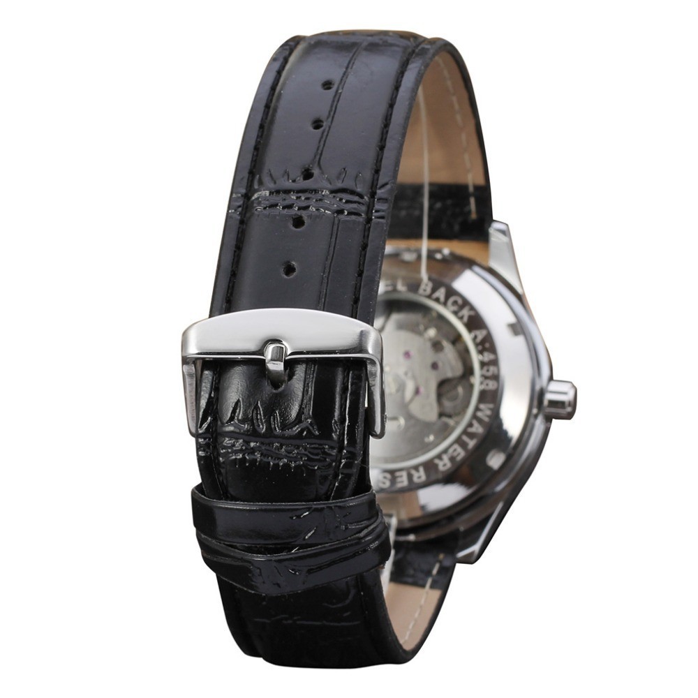 Mens Automatic Mechanical business Watch Alloy Self-winding minimalist Gift
