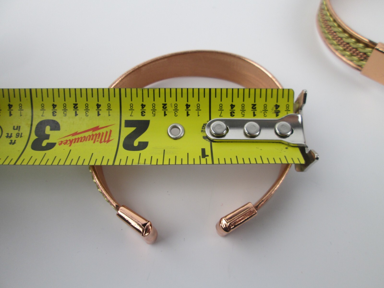 2 Solid Copper 2 Tone Cuffed Bracelet Pure Copper Arthritis Pain Therapy Cuff