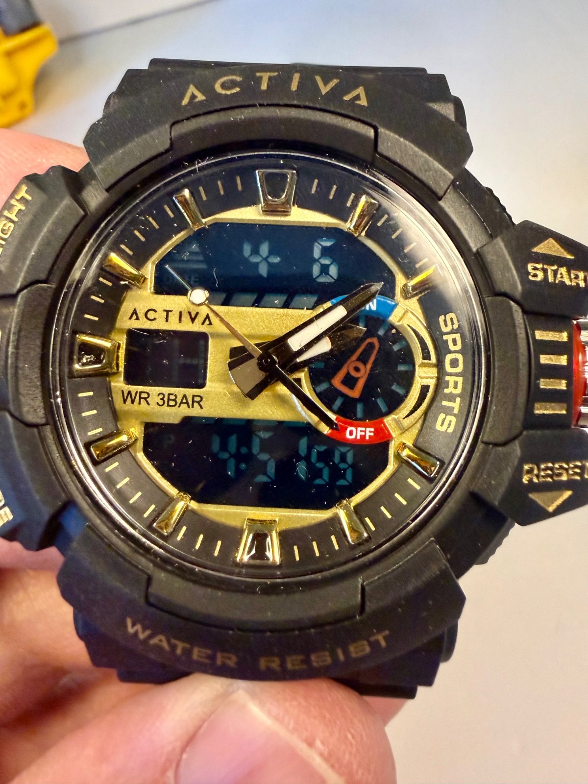 Activa Vord X Invicta ACW8043-002 Digital Quartz Matte Black Beige 49mm Watch