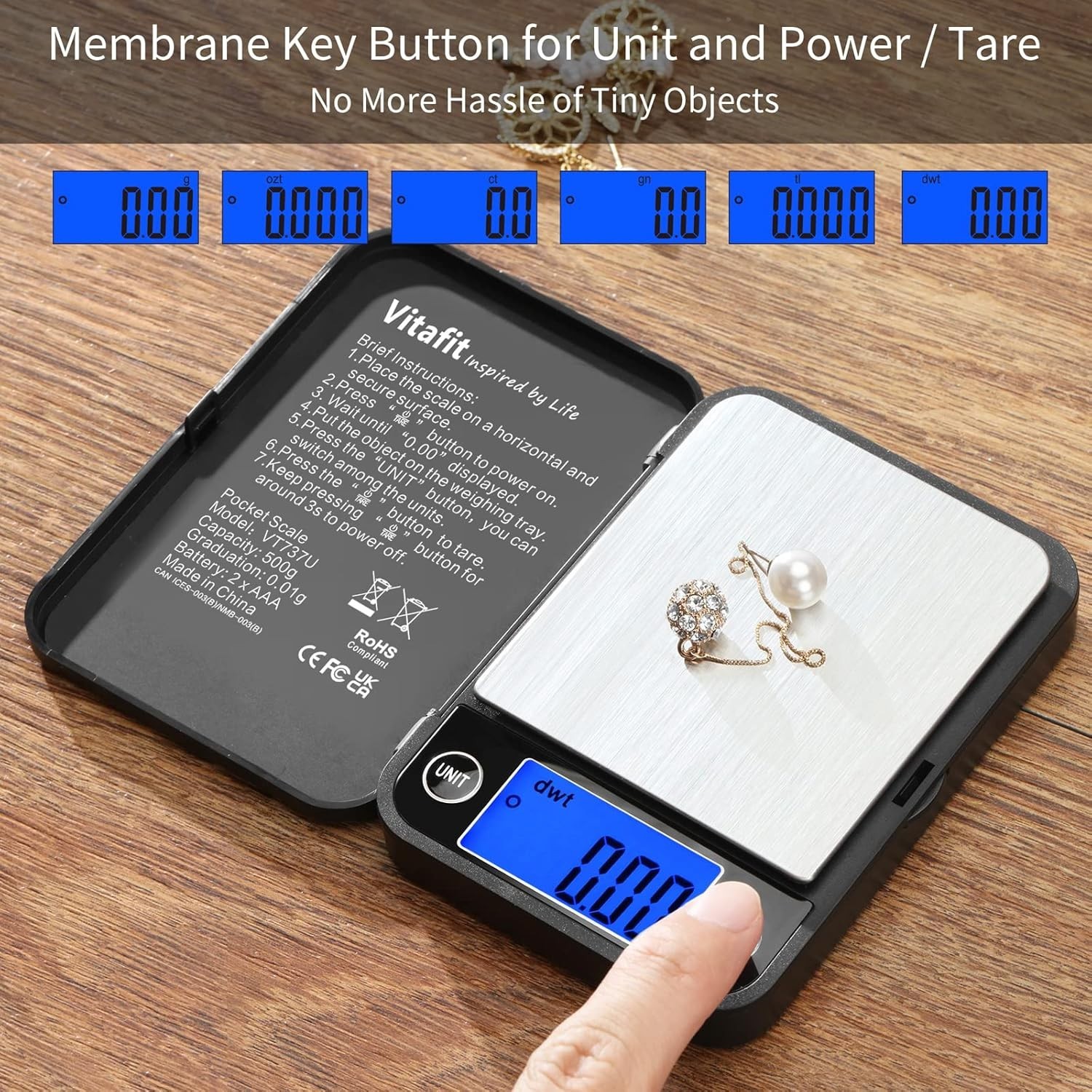 High Precision 500g Digital Scale – Perfect for Kitchen, Coffee, and Jewelry Use