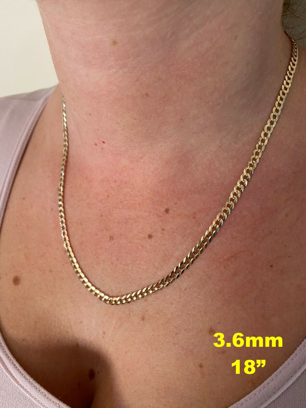 Real Solid 14k Yellow Gold Curb Miami Cuban Link Chain 16-30″ 2.5-12mm Necklace