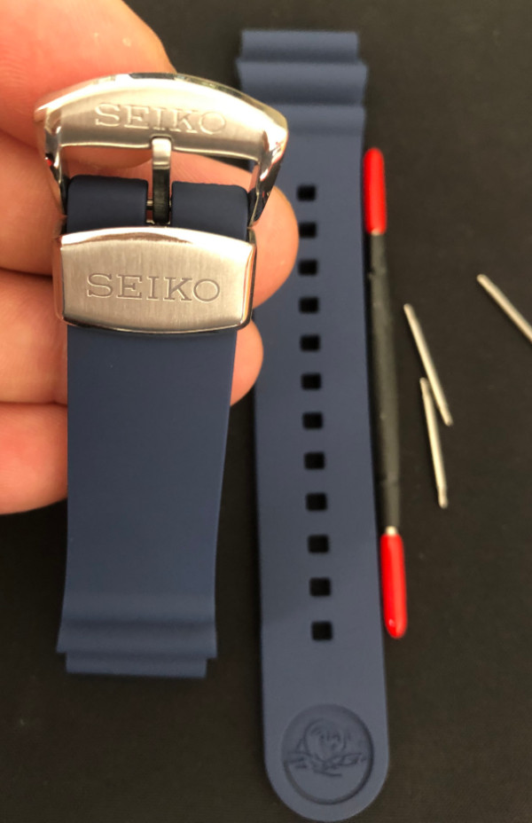 Seiko 22mm Blue Silicone Strap For Samurai And SRPA83 R03K011J0 Prospex Turtle