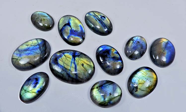 Natural Multi Flash Labradorite loose Cabochon Oval Gemstone Wholesale Lot