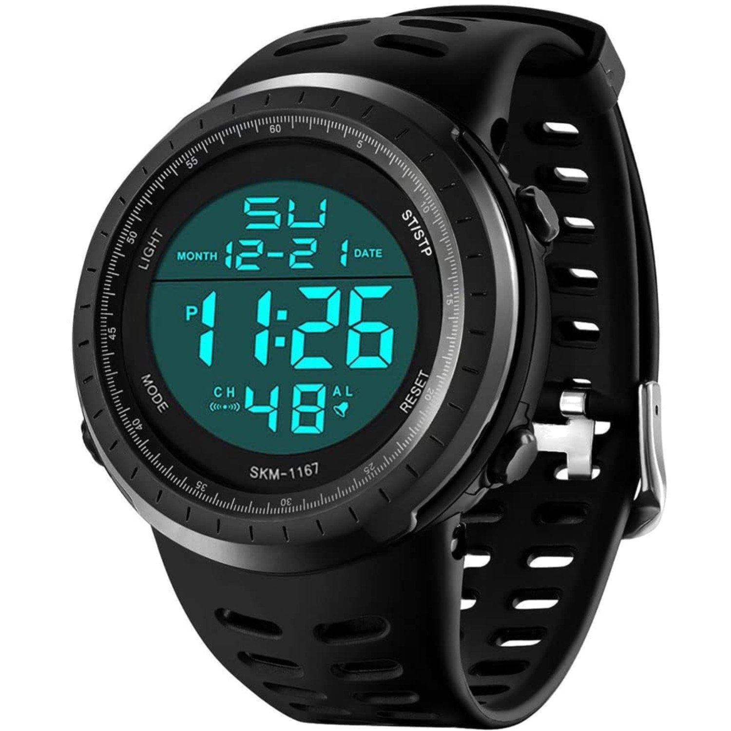 Reloj Para Hombre Digital Deportivo Militar 50M Resistente al Agua con Cronóm…