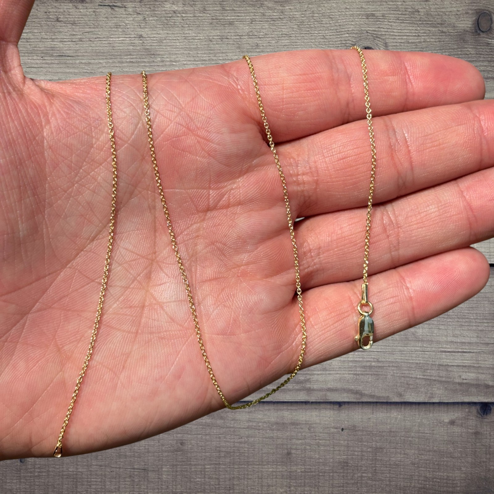 1mm Cable Link Chain – Real Solid 925 Sterling Silver Or 14k Gold/Rose Vermeil