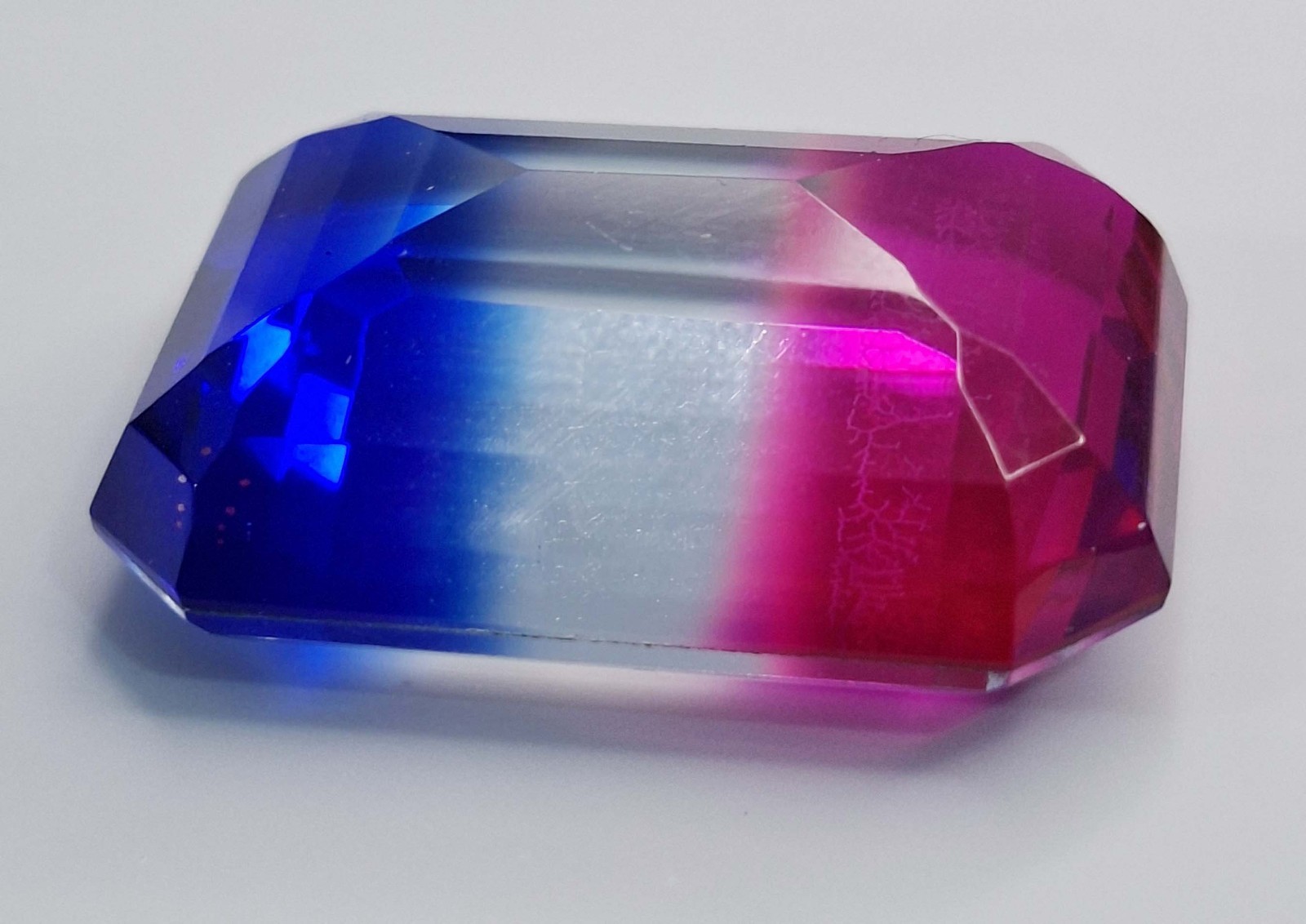 Bicolor Tourmaline Emerald Cut 50-52 Ct Fantastic Natural Loose Gemstone SP315
