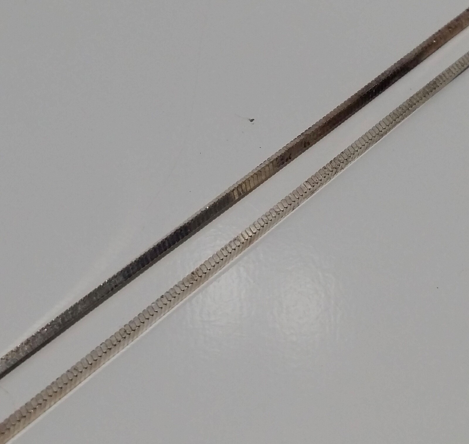 20″ Herringbone Chain Solid 925 Sterling Silver NECKLACE, width 1mm