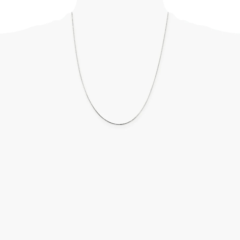 Sterling Silver .85mm Diamond-Cut Snake Chain Necklace 16″-30″
