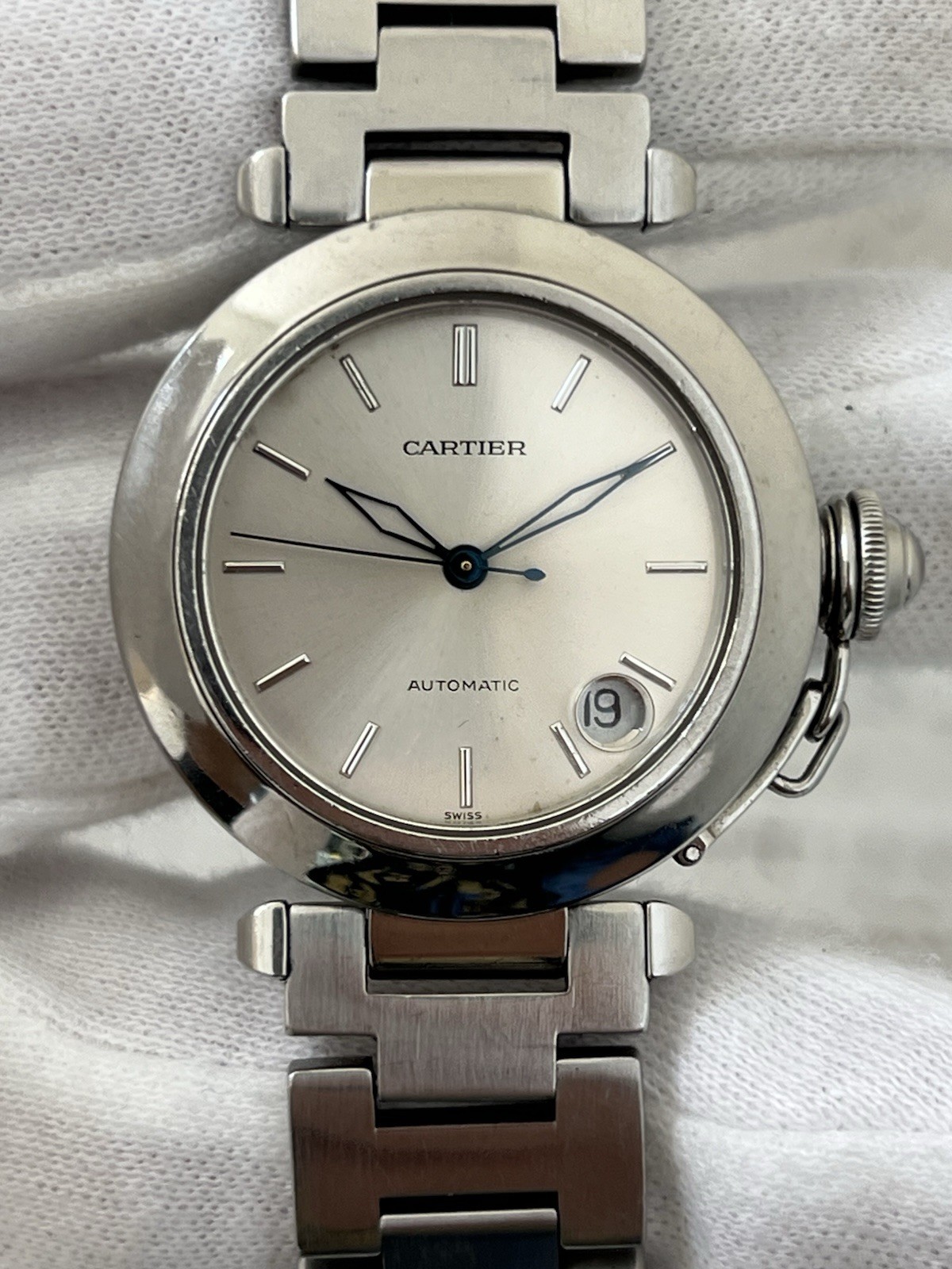 Cartier 1996 Pasha Ref. 1031 White Dial 35mm Stainless Steel Automatic Men’s