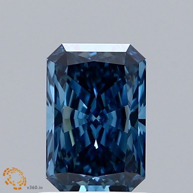 Fancy Vivid Blue Radiant 1.13 Cts VS1 Lab Grown CVD Diamond With Free Shipping