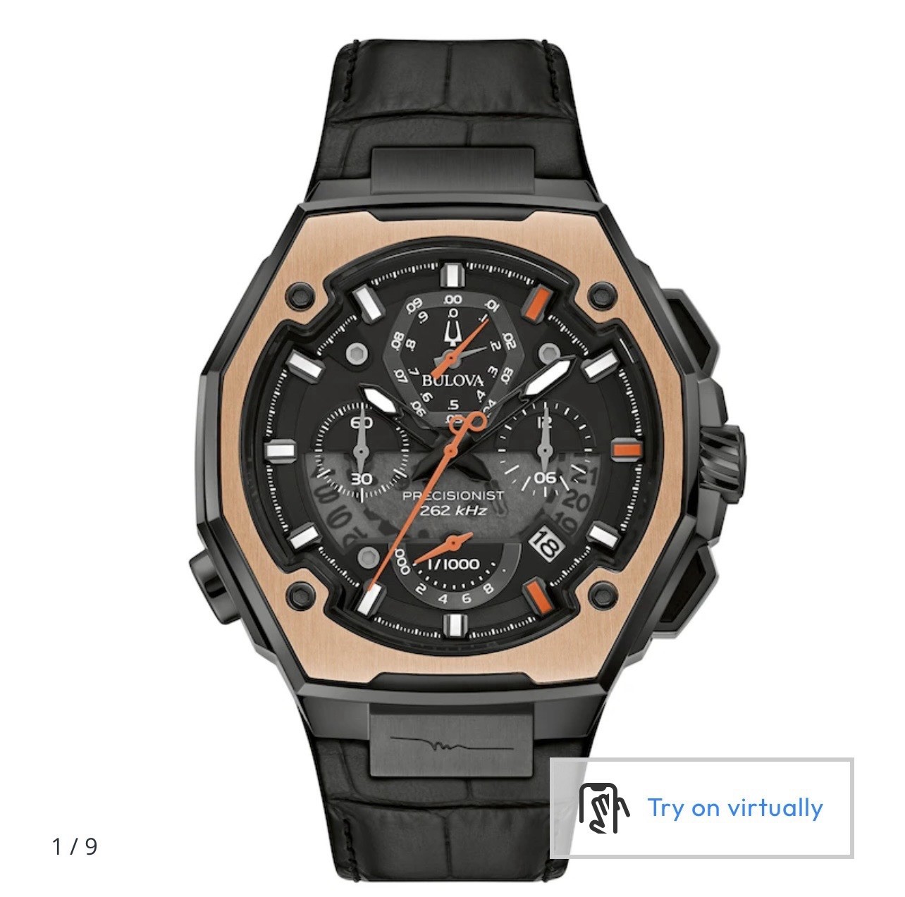 BULOVA MARC ANTHONY SERIES X 262kHz CHRONOGRAPH LIMITED EDITION 18K WATCH 98B402
