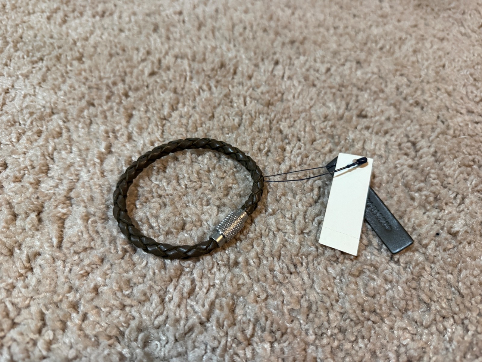 Polo Ralph Lauren classic green NY leather braided bracelet wrist strap 1967 RL