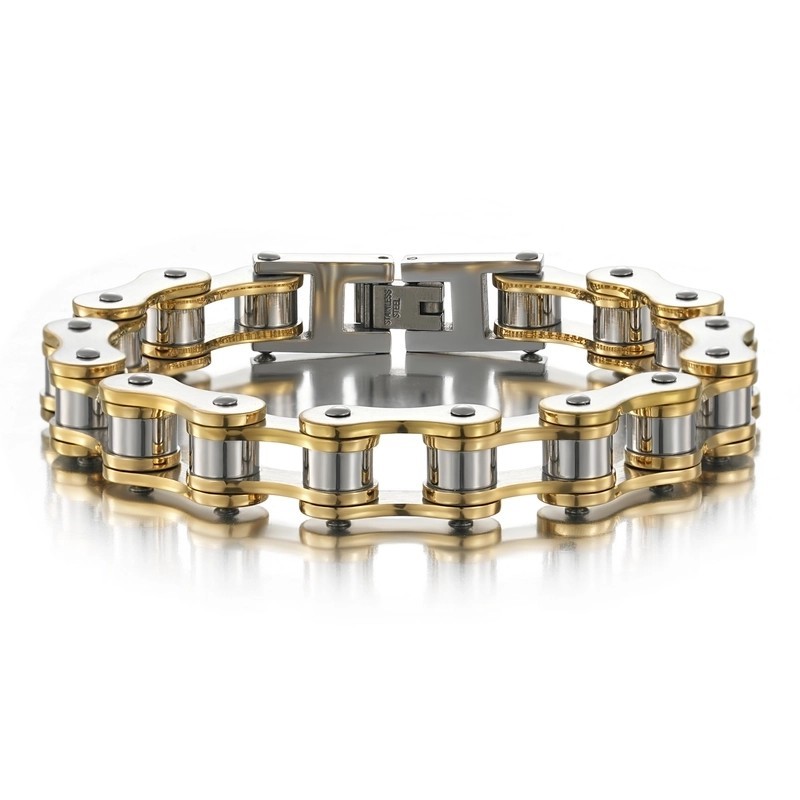 Stainless Steel 10mm Bike Chain 8.5″ Bracelet Biker Motorcycle Chain Bracelet