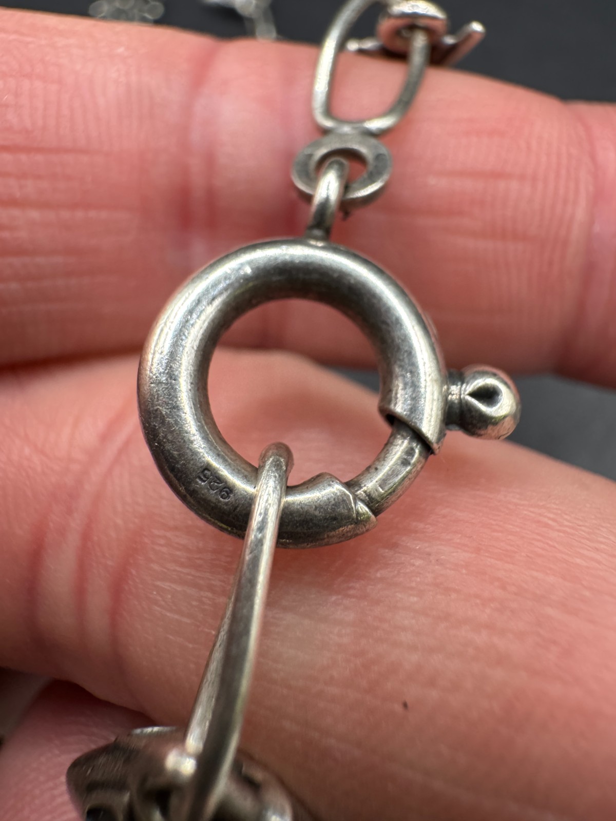 Rare UnoAERre Vintage Fish Skeleton Necklace Chain Sterling