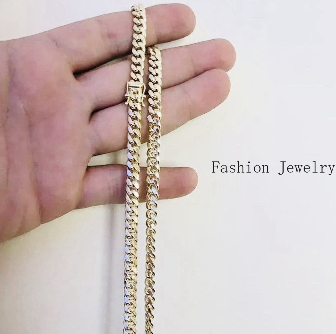 Men’s Solid 14k Yellow Gold 6mm Miami Cuban Link Chain 24″ Necklace