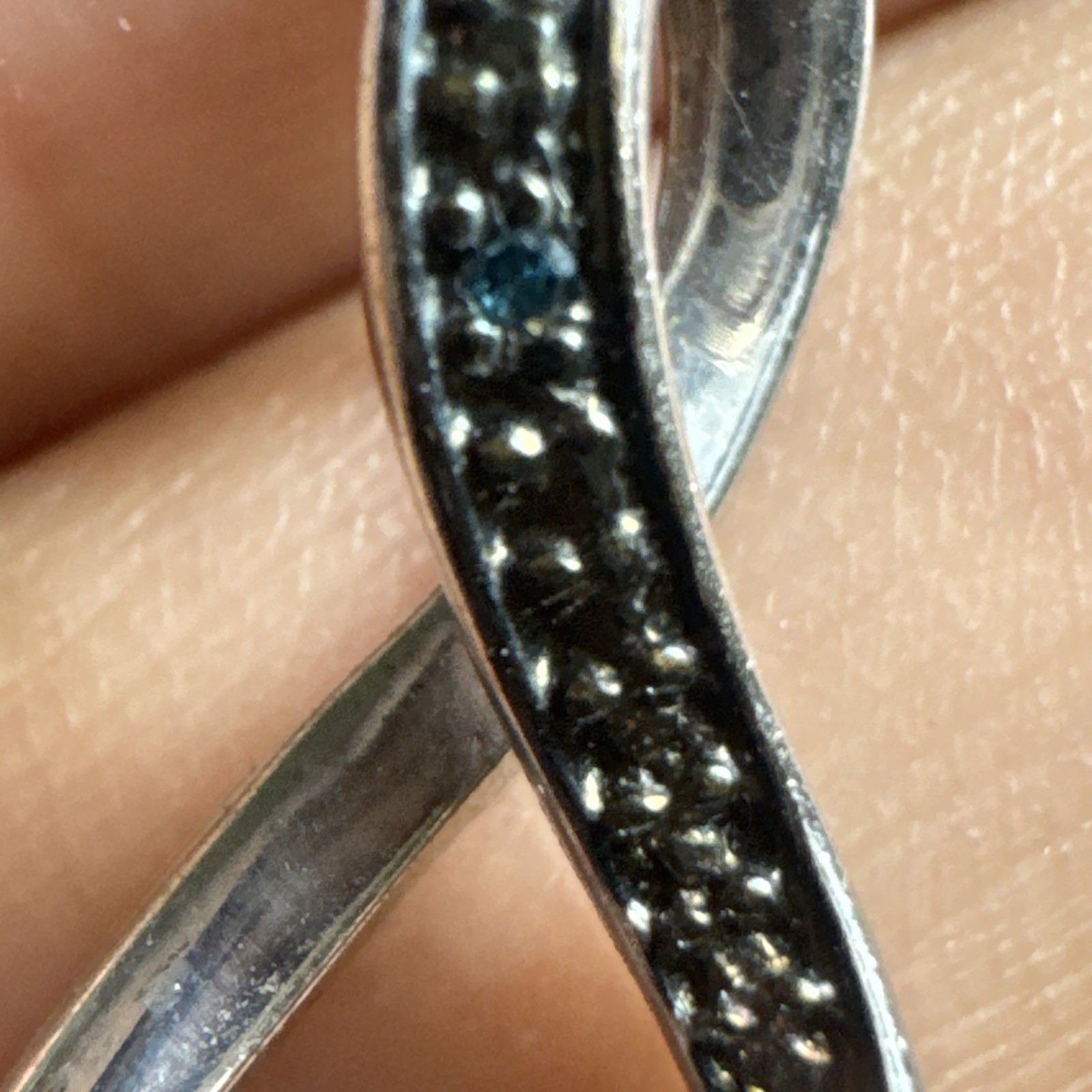 Sterling silver Sparkly Infinity Pendant Necklace Love Elegant Beauty Shiny Read