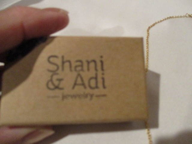 SHANI & ADI Gold Plating Over Sterling Sliver 16″ w/1 1/8″ Extender w/Green Onyx