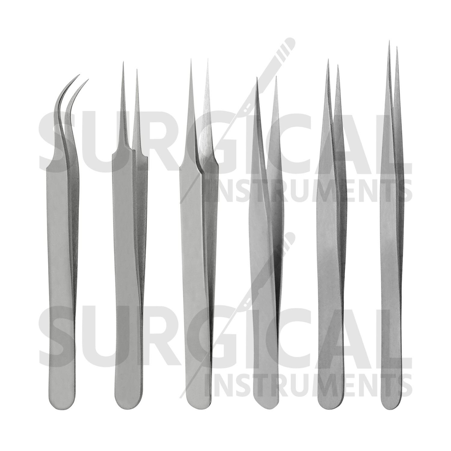 6 pcs All Purpose Precision Tweezer Set Stainless Steel Anti Static Tool Kit