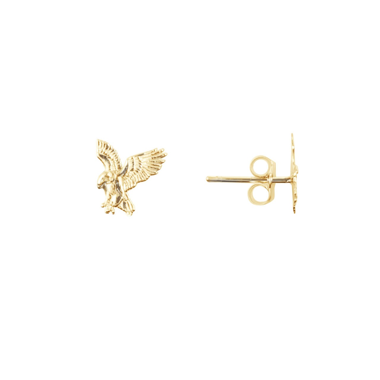 Gold American Eagle Stud Earrings (Available in Yellow/White Gold)