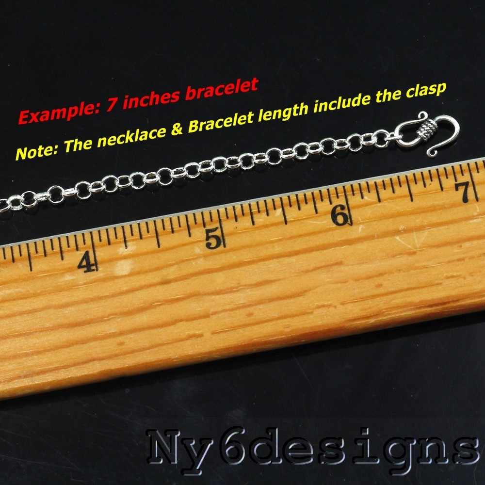 925 Sterling Silver Chains Rolo Soldered Necklace Belcher 3mm 4mm 5mm 7″-36″